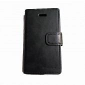 Iphone 4S flip cover i ægte læder sort